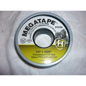 Hercules Megatape 1/2 Inch x 1000 Inch PTFE Pipe Thread‎ Seal Tape 15100